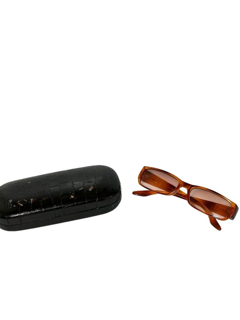 Vintage Corinne McCormack Small Rectable +3.00 Reader Sunglasses With Case brown